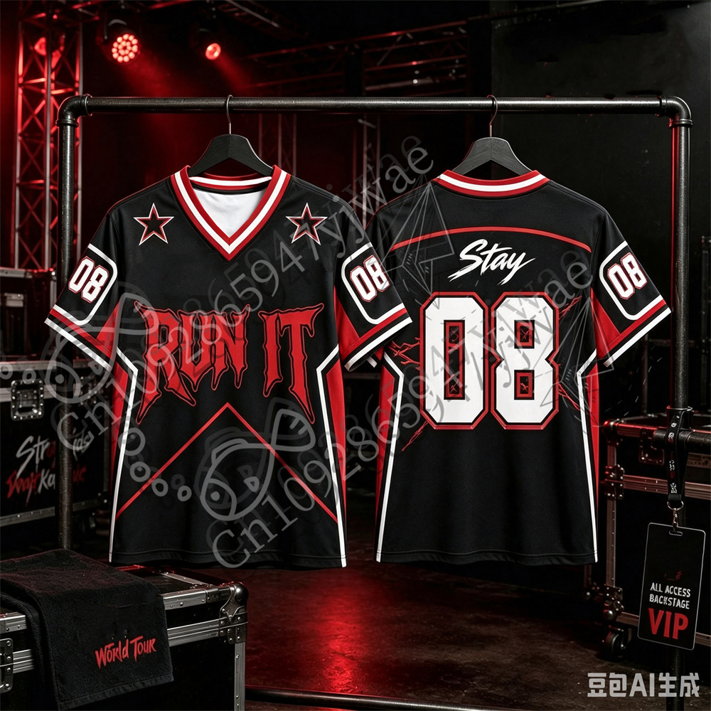 Men'S Fashion V Neck T Shirts - 2026 Run It Jersey Kpop Concert