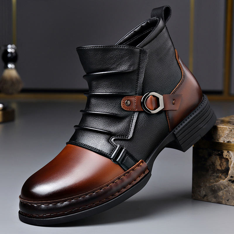 Fashion Men'S Boots - Autumn Winter Retro Ankle Boots for