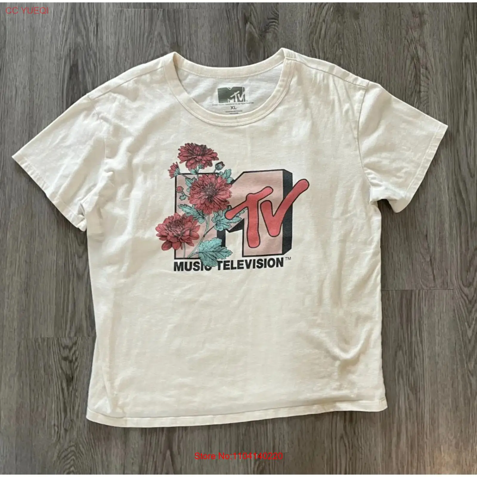Xl Men'S Fashion - MTV Music Television T Shirt Floral