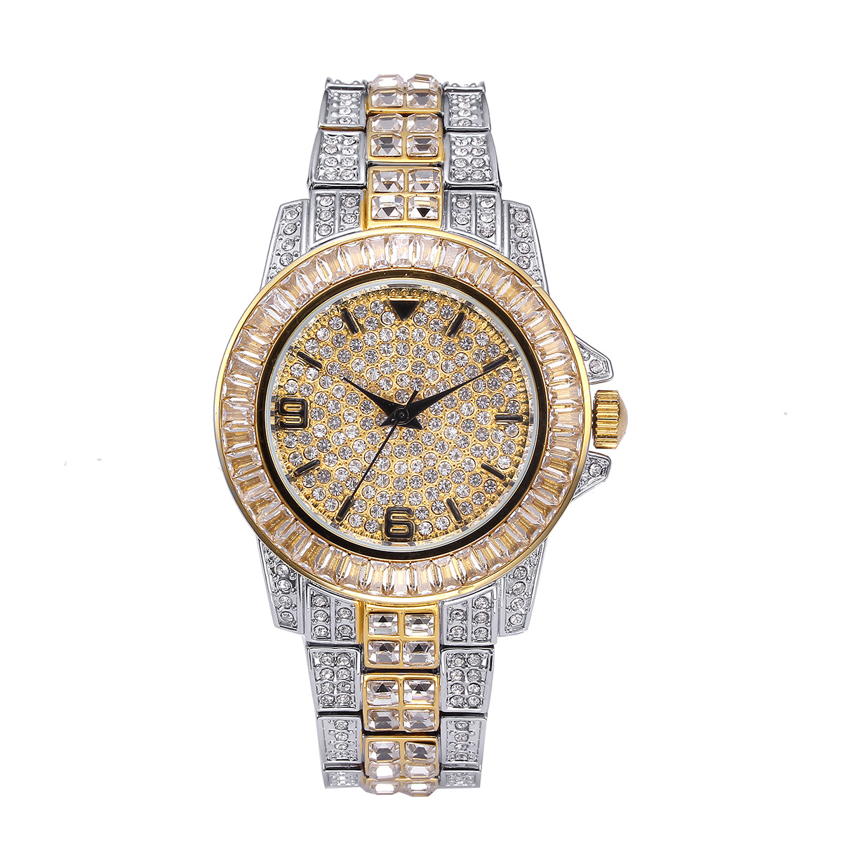 Men'S Fashion Jewelry - Luxury Full Stone Quartz Watches for