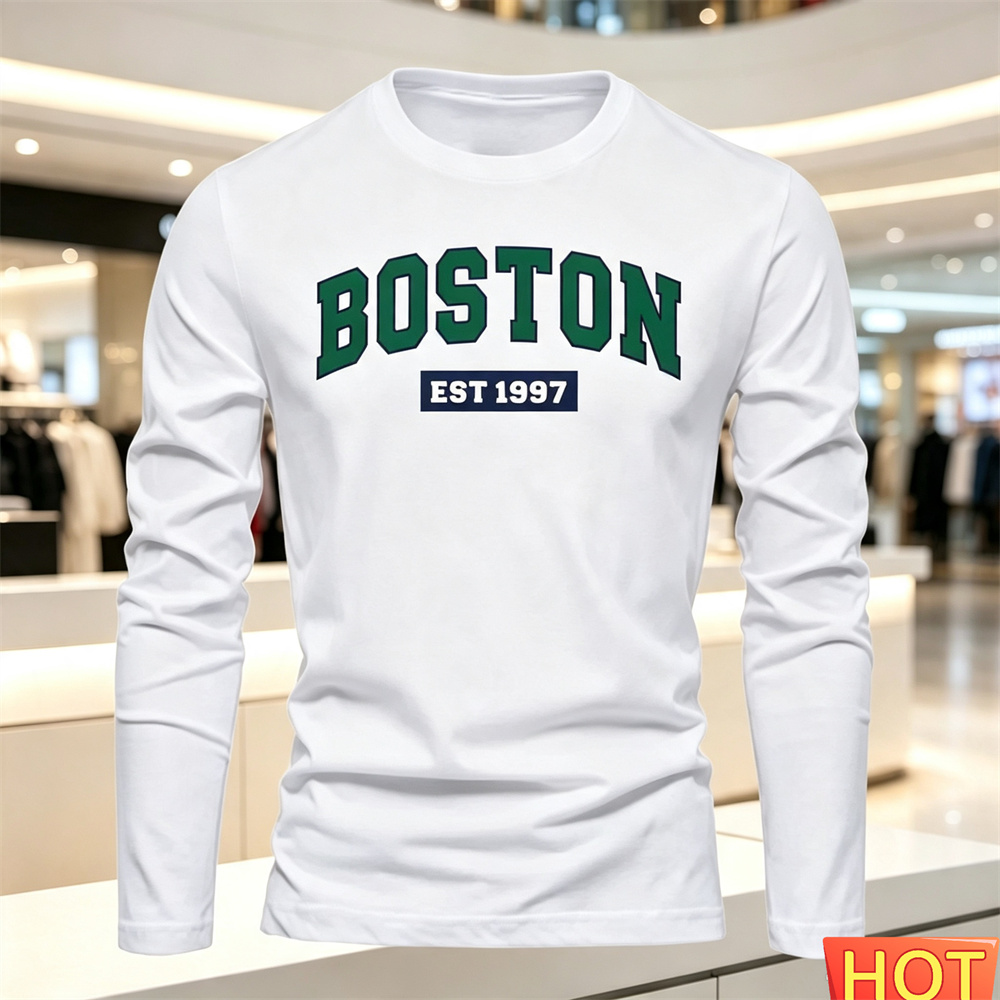 Men'S Fashion Designer - Autumn Summer Men's long sleeved T-shirt