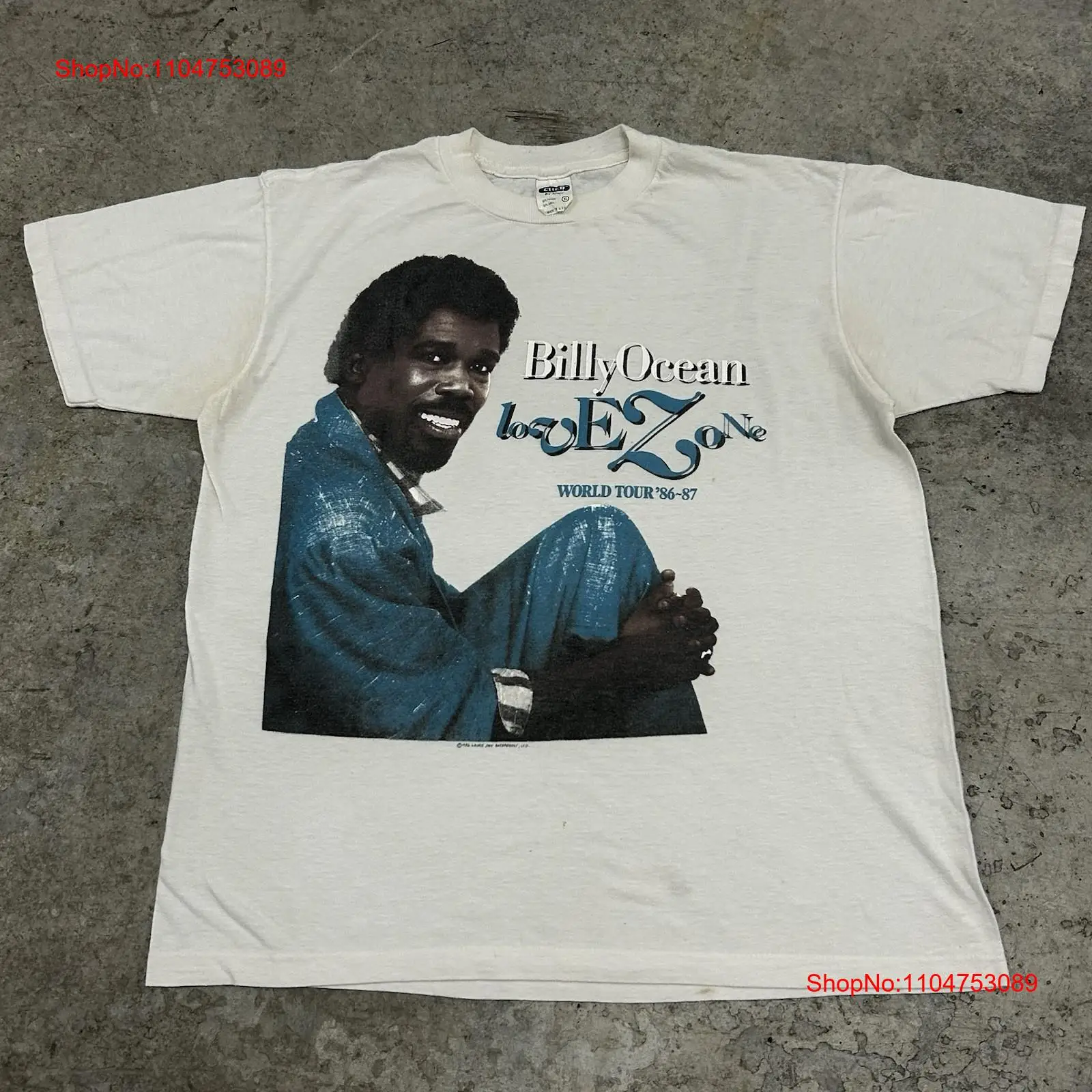 Xl Men'S Fashion - Vintage 80s Billy Ocean Band T