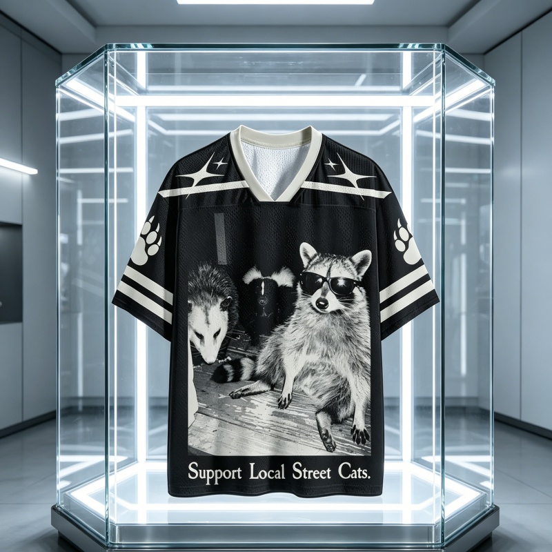 Men'S Fashion V Neck T Shirts - 2026 Summer Fashion New Fun Raccoon