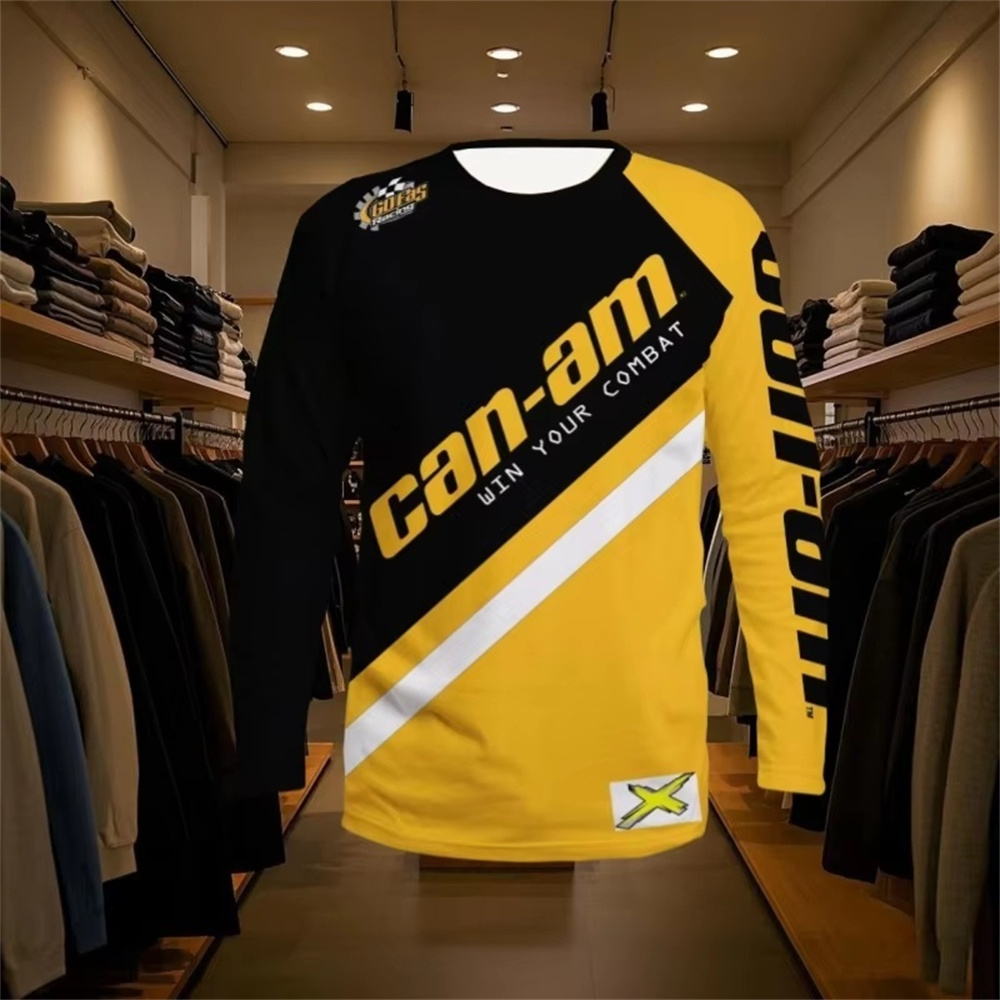 Men'S Fashion Designer - Motorcycle Racing Long Sleeve Round Neck