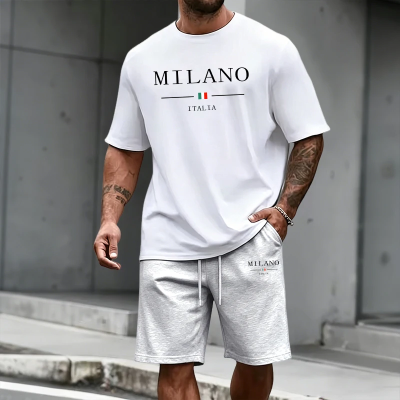 Men'S Fashion Outfits 2026 - Men's Tracksuit Short Sleeve Top and