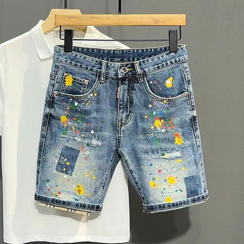 Men's Short Jeans Pants Graffi - Xl Men'S Fashion 评论和价格