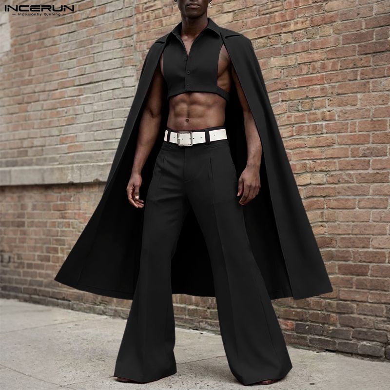 INCERUN Men Sets Solid Color L - Mens Fashion Suits 评论和价格