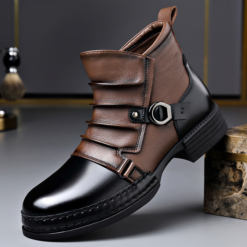 Autumn Winter Retro Ankle Boot - Fashion Men'S Boots 评论和价格