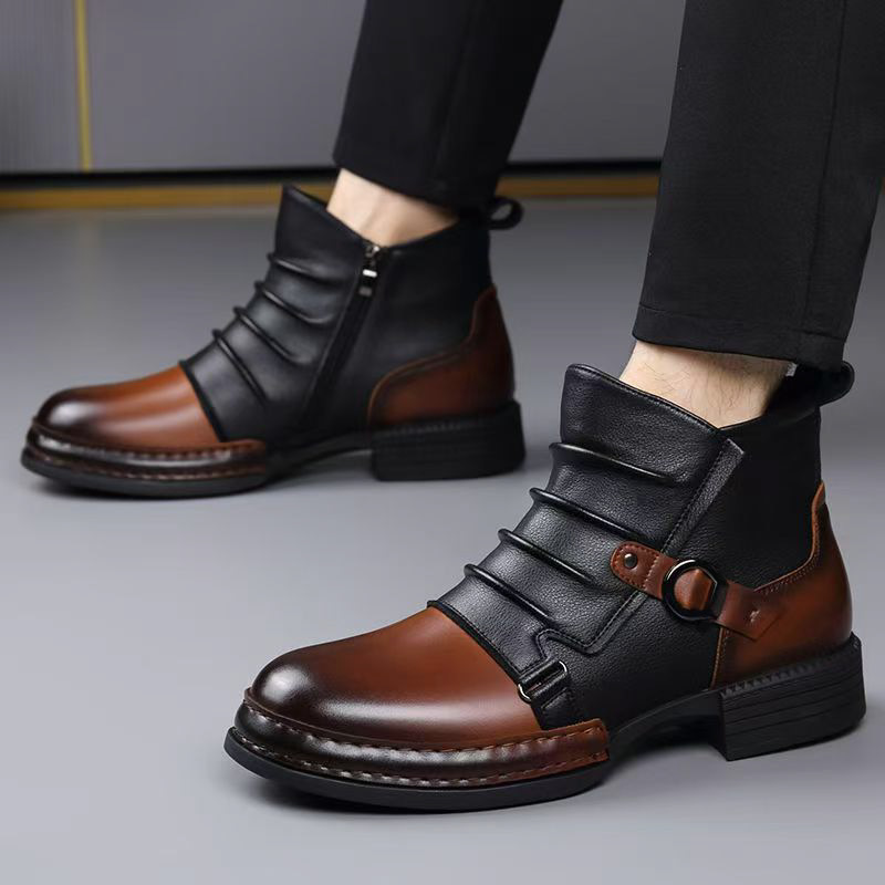 Autumn Winter Retro Ankle Boot - Fashion Men'S Boots 评论和价格