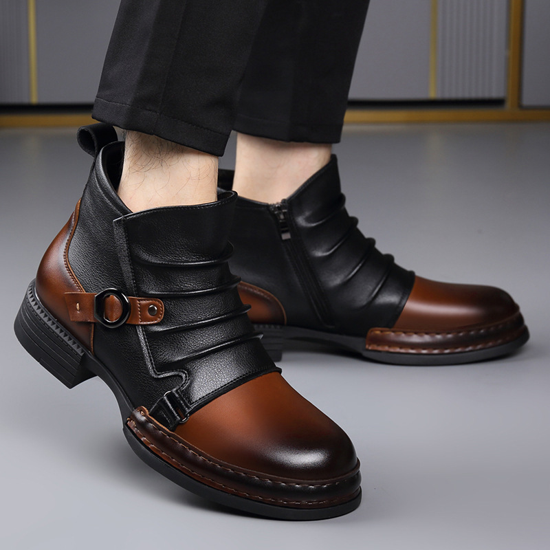 Autumn Winter Retro Ankle Boot - Fashion Men'S Boots 评论和价格