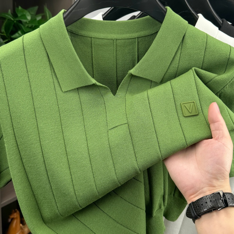 Luxury Brand Men's V-Neck Knit - Men'S Fashion V Neck T Shirts 评论和价格