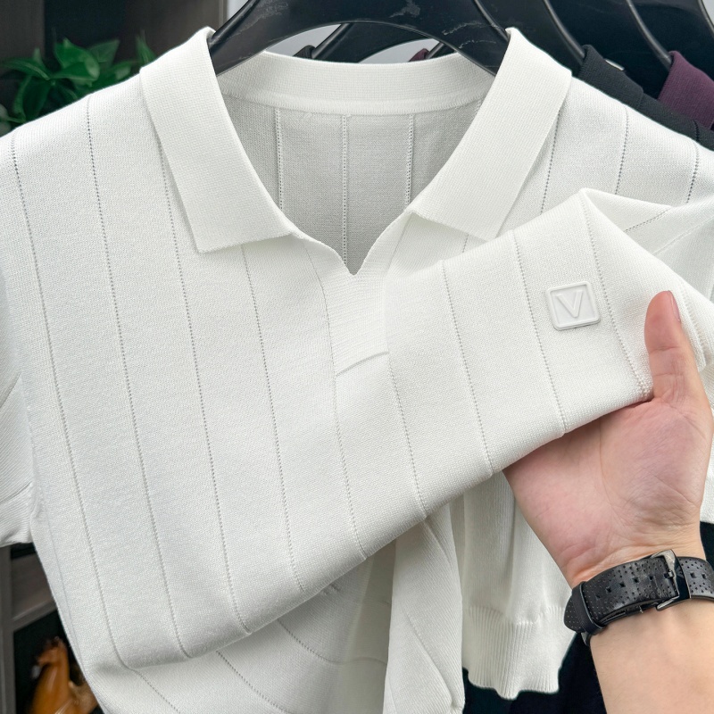Luxury Brand Men's V-Neck Knit - Men'S Fashion V Neck T Shirts 评论和价格