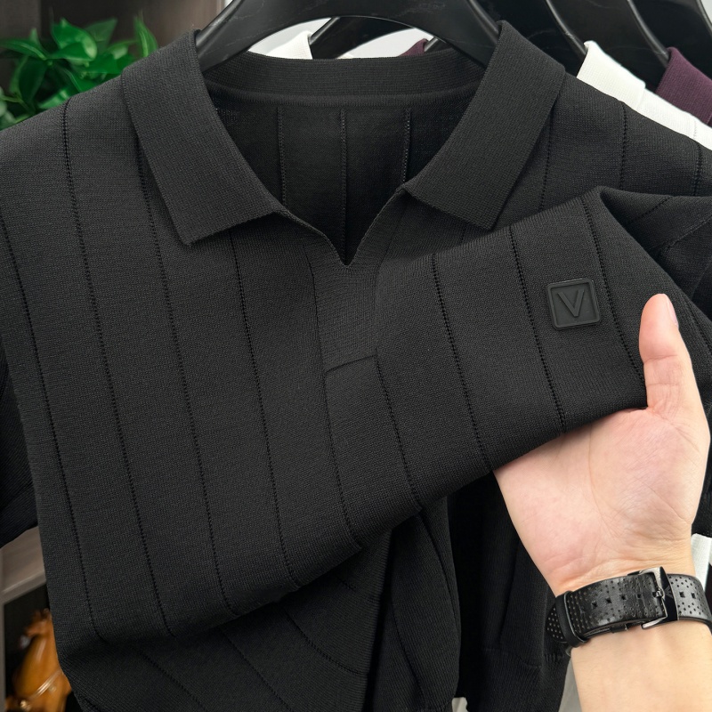 Luxury Brand Men's V-Neck Knit - Men'S Fashion V Neck T Shirts 评论和价格