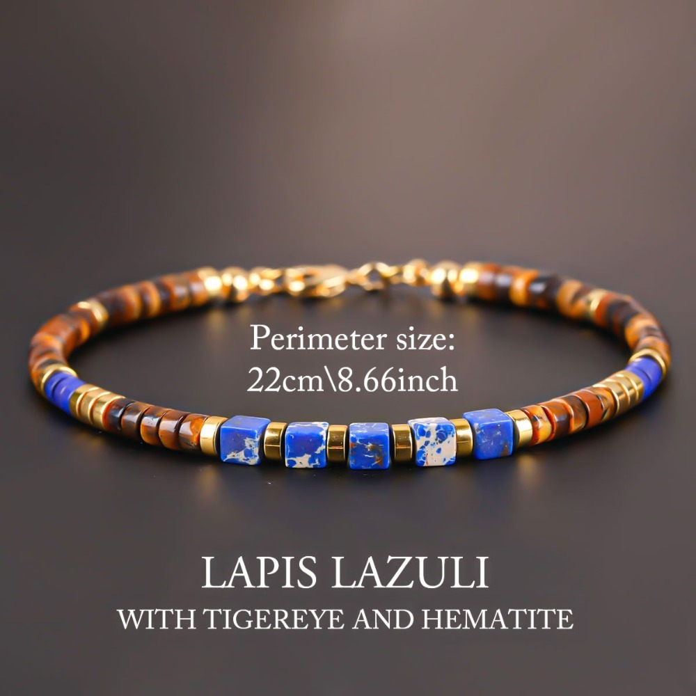Natural Lapis Lazuli Tiger Eye - Mens Fashion Discord 评论和价格