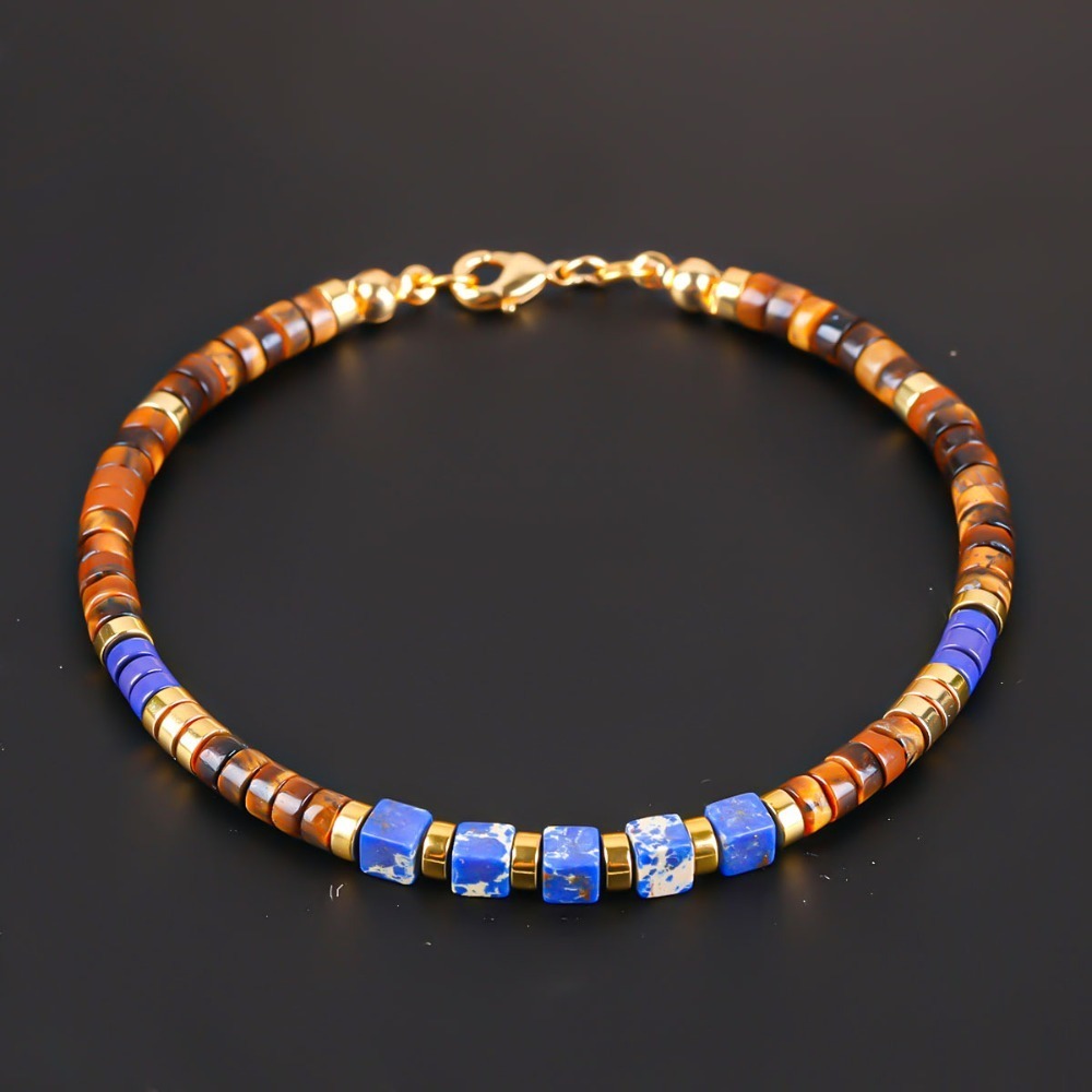 Natural Lapis Lazuli Tiger Eye - Mens Fashion Discord 评论和价格