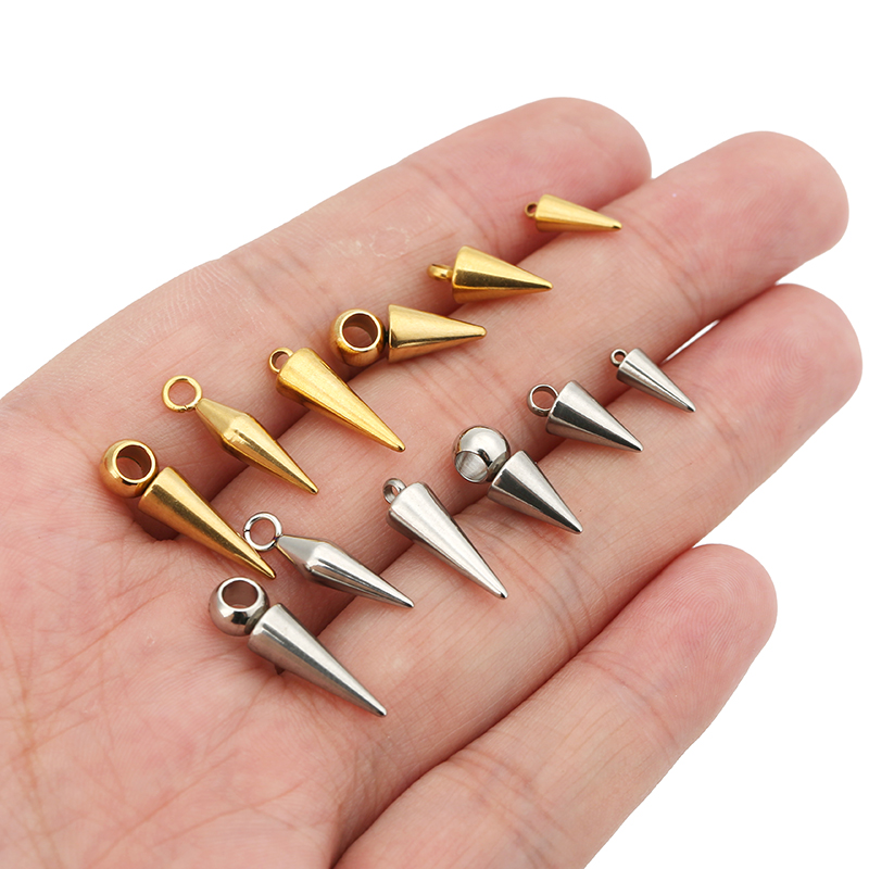 10pcs Stainless Steel Cone Cha - Men'S Fashion Jewelry 评论和价格