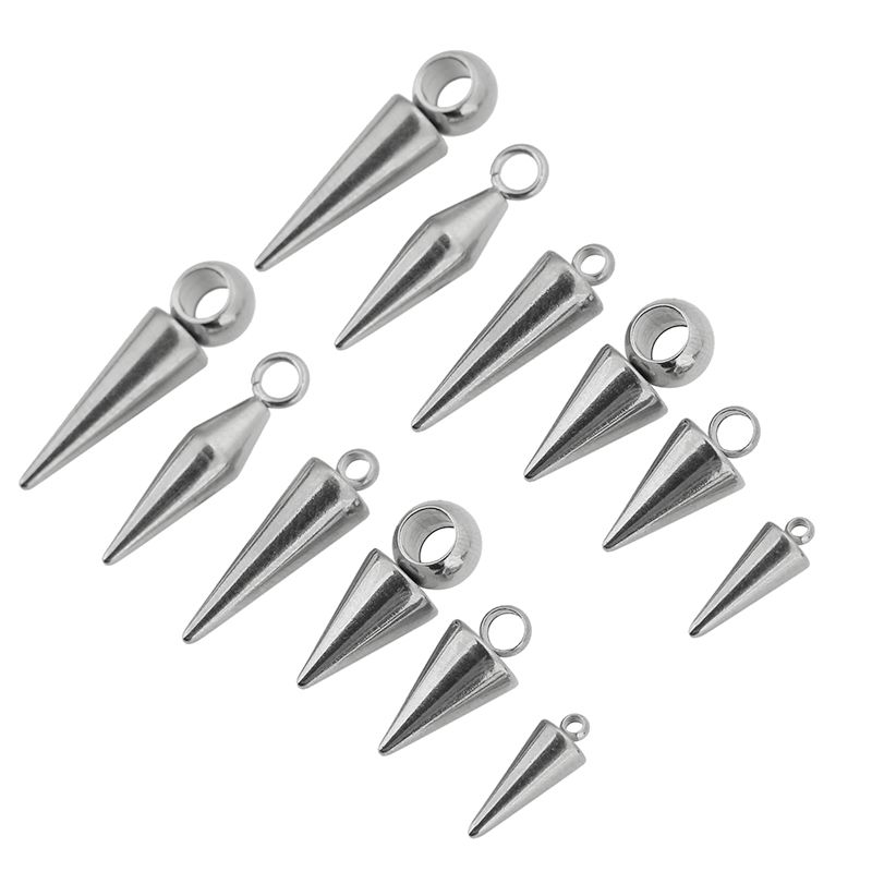 10pcs Stainless Steel Cone Cha - Men'S Fashion Jewelry 评论和价格