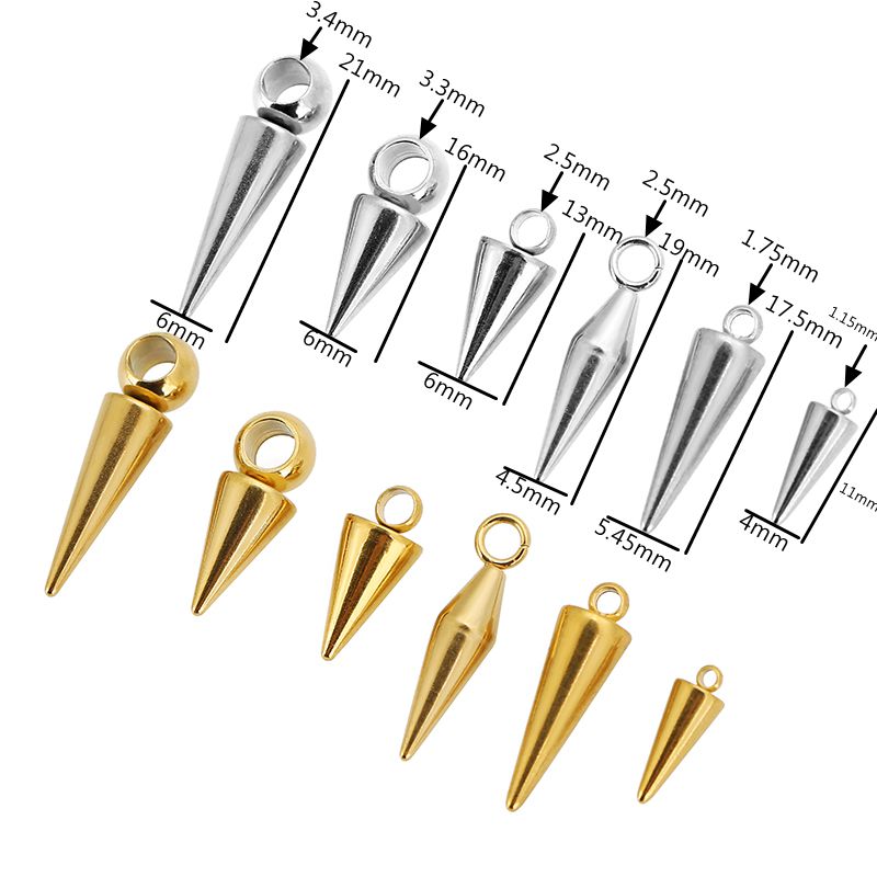 10pcs Stainless Steel Cone Cha - Men'S Fashion Jewelry 评论和价格