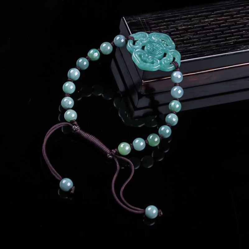 Natural Jadeite A-grade Bracel - Men'S Fashion Jewelry 评论和价格