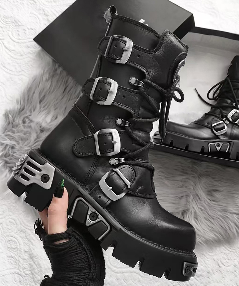 men luxury fashion punk gothic - Fashion Men'S Boots 评论和价格
