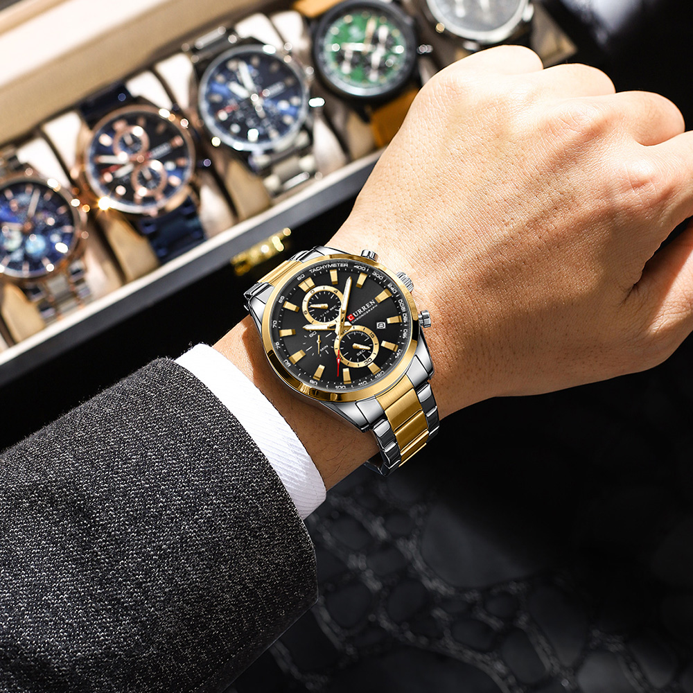 CURREN Casual Quartz Chrono Sp - Men'S Fashion Jewelry 评论和价格