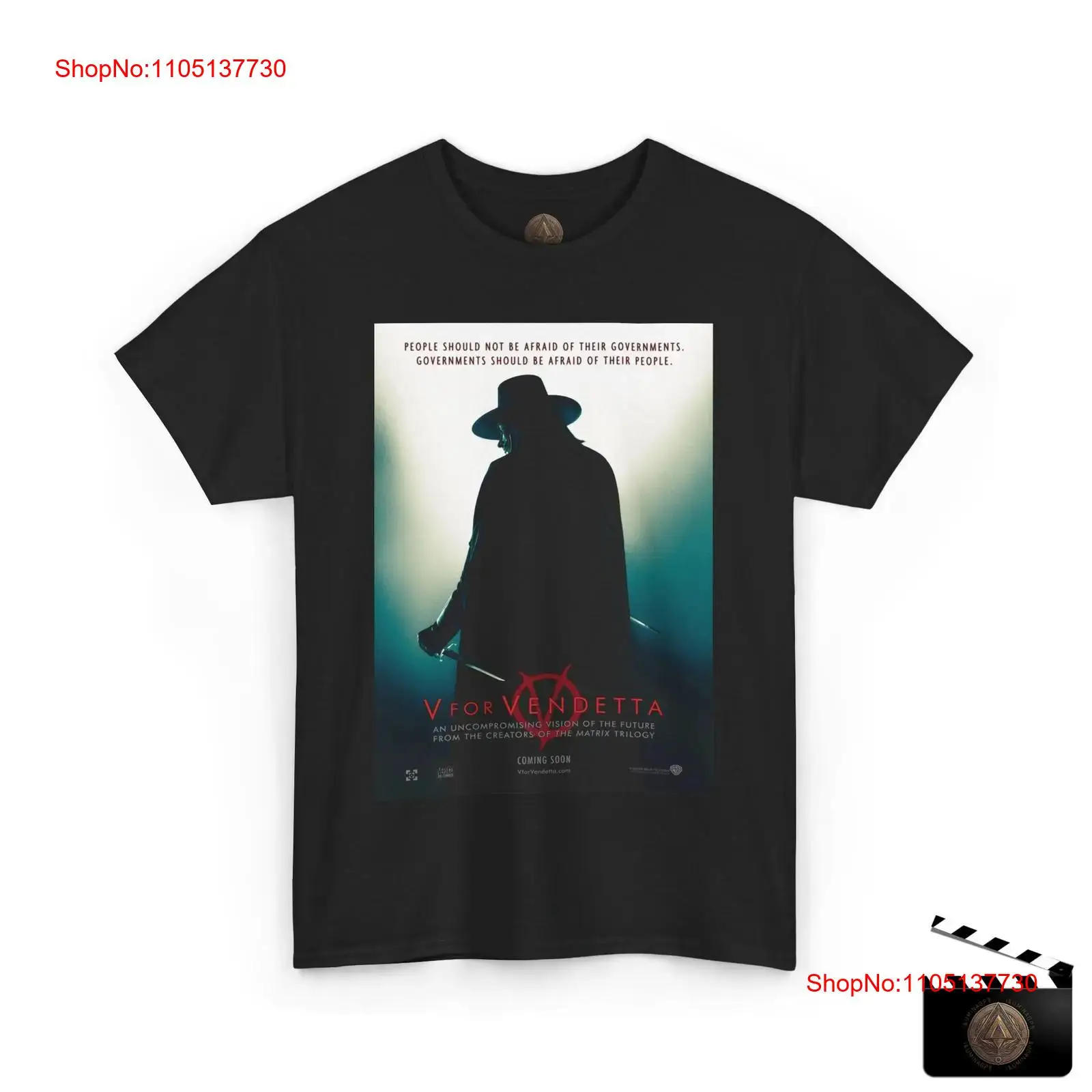 V For Vendetta Retro Movie Pos - Men'S Fashion V Neck T Shirts 评论和价格