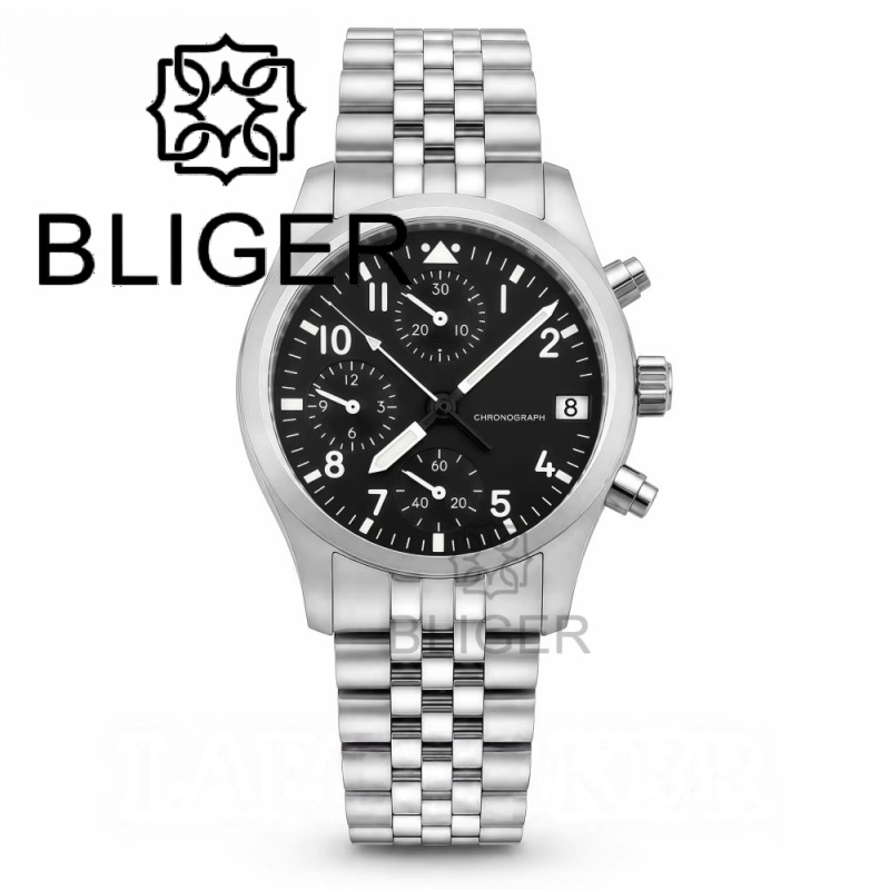BLIGER Full Black Brushed 38mm - Men'S Fashion Jewelry 评论和价格