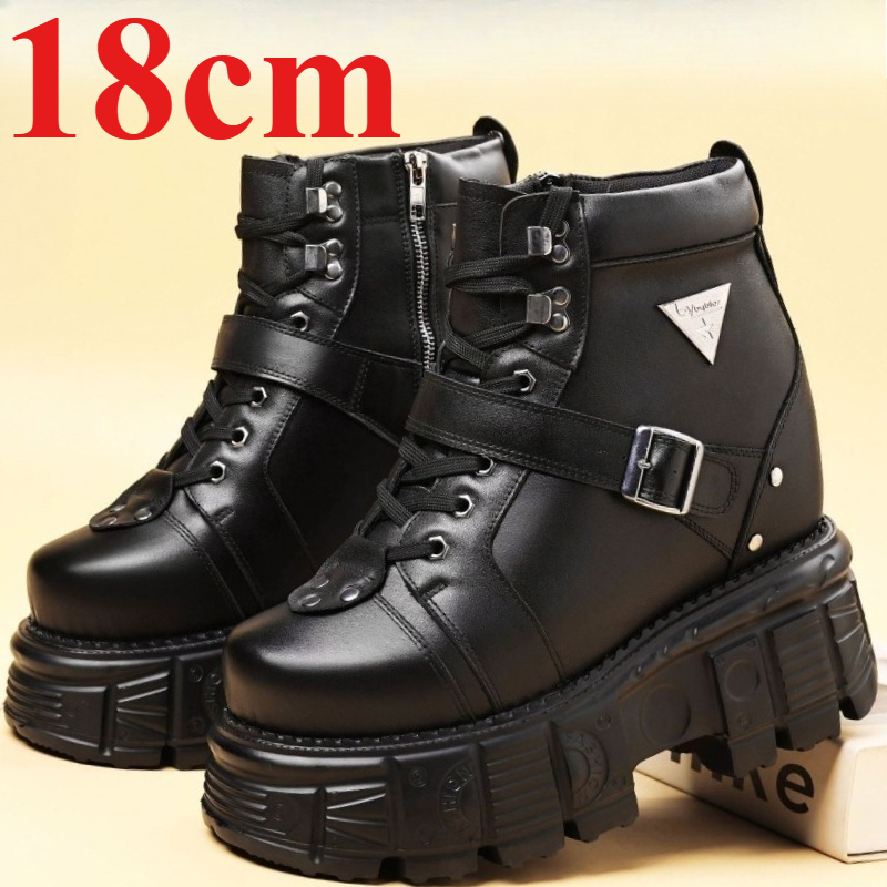 Genuine Leather Motorcycle Boo - Fashion Men'S Boots 评论和价格
