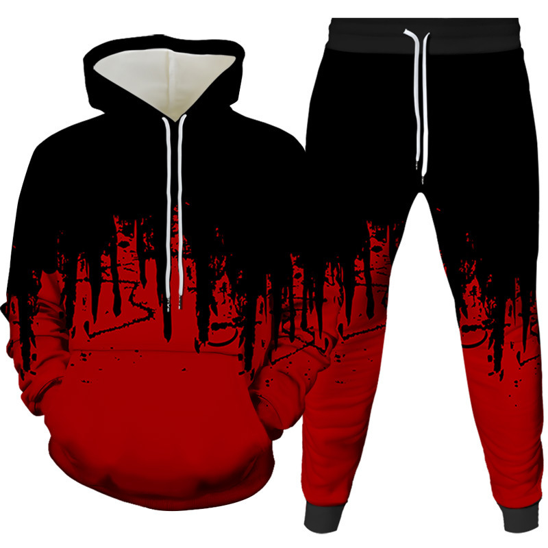 Ink Painting 3D Printed Hoodie - Mens Fashion Suits 评论和价格
