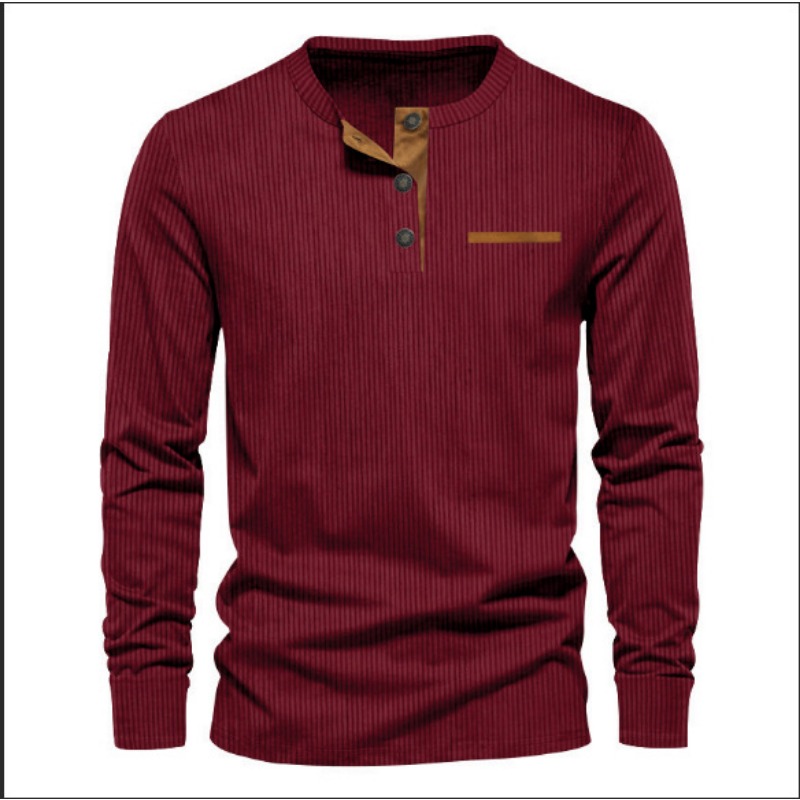 Men's Corduroy Henley Neck Lon - Mens Fashion Ideas 评论和价格