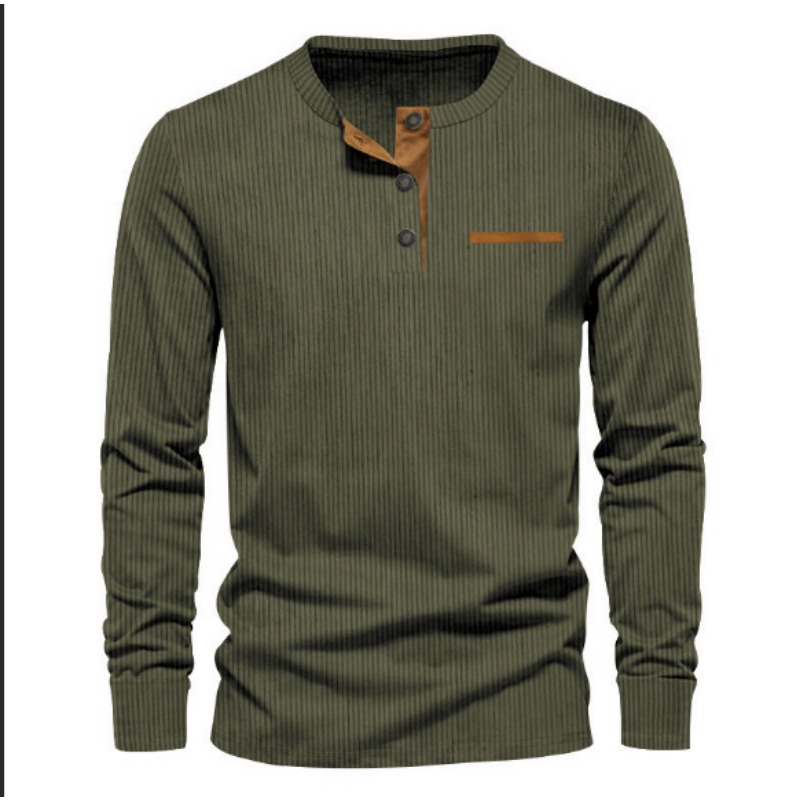 Men's Corduroy Henley Neck Lon - Mens Fashion Ideas 评论和价格