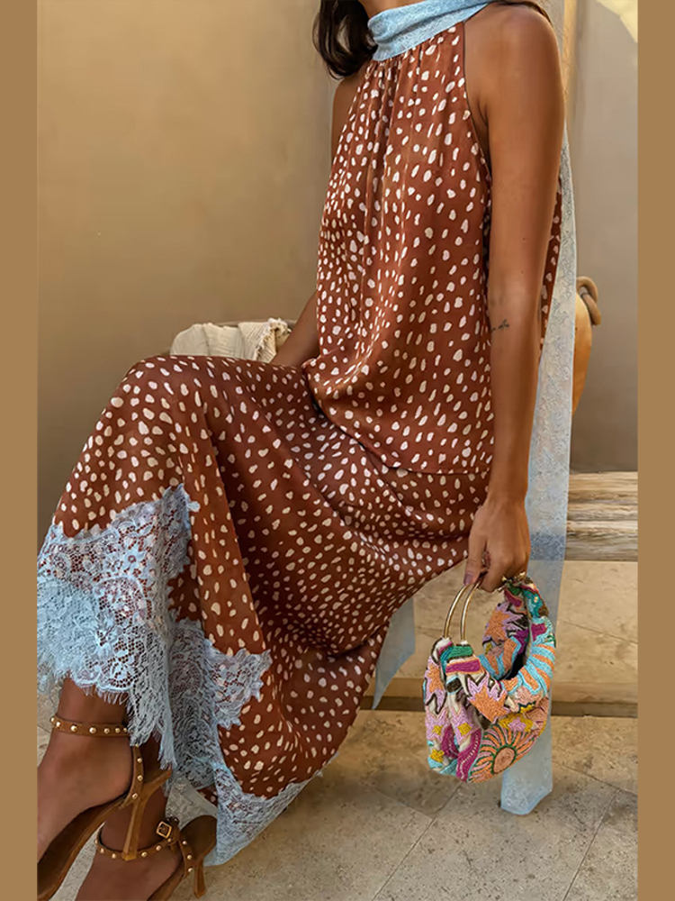 Elegant Polka Dots Lace Patchw - Men'S Fashion Outfits 2026 评论和价格