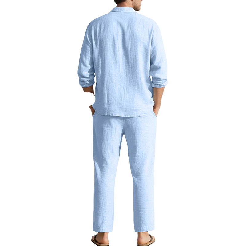 Spring Summer Linen Casual Set - Linen Shirt Summer 评论和价格