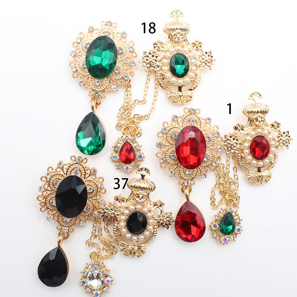 New alloy glass pin chain pear - Men'S Fashion Jewelry 评论和价格