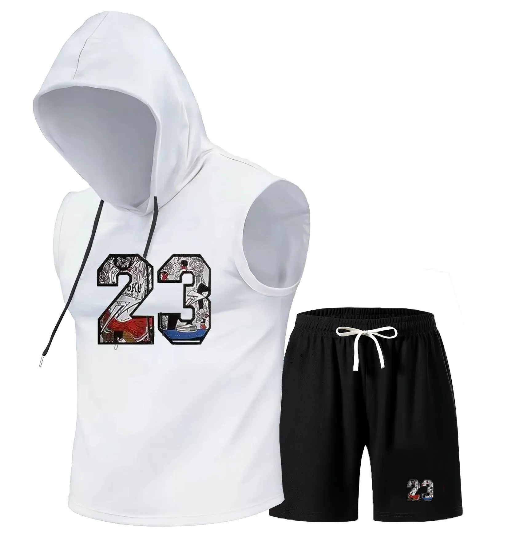 Brand  Summer Men's Two Piece  - Men'S Fashion V Neck T Shirts 评论和价格
