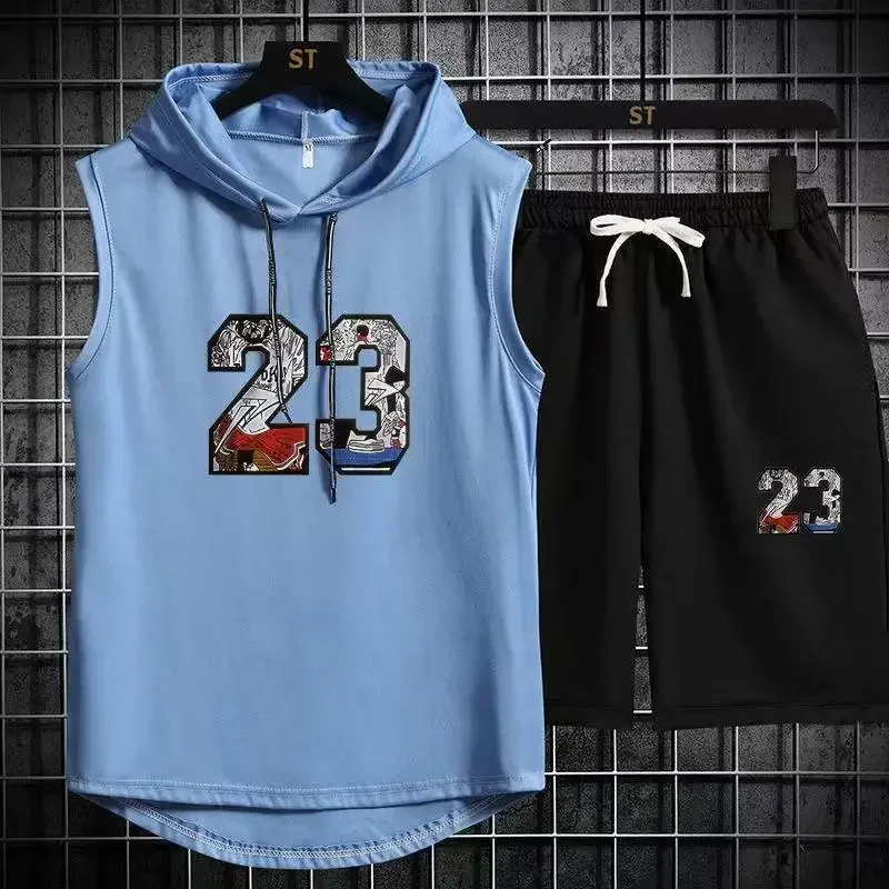 Brand  Summer Men's Two Piece  - Men'S Fashion V Neck T Shirts 评论和价格