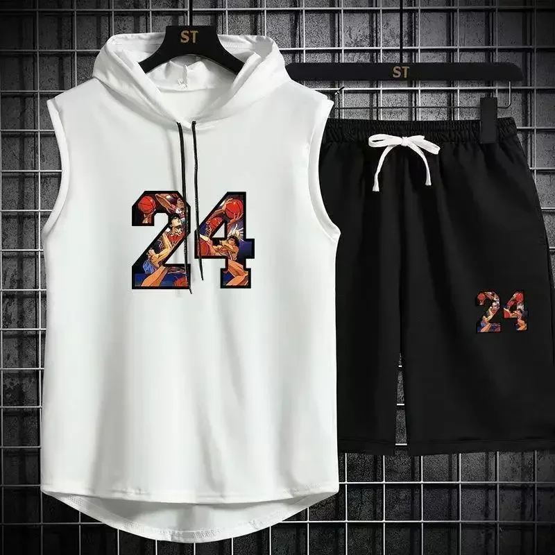 Brand  Summer Men's Two Piece  - Men'S Fashion V Neck T Shirts 评论和价格